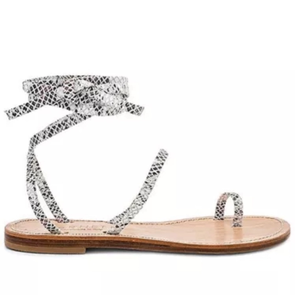 Nwot Cornetti Alicudi White Python Embossed Leath… - image 1